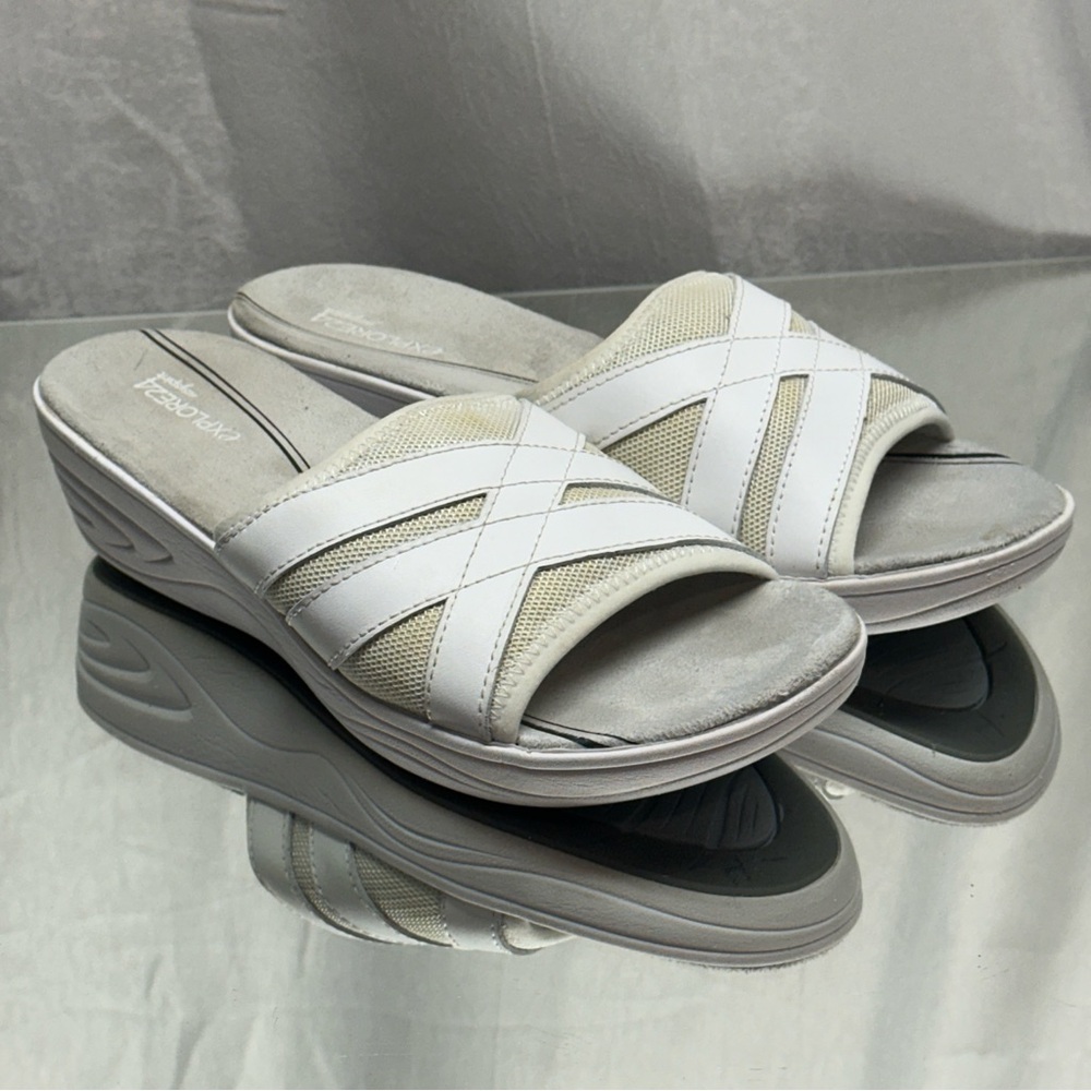 Explore24 Easy Spirit Slip on Gray Sandal US9 EU40